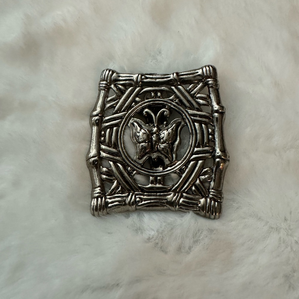 Vintage John Hardy Silver Tone Butterfly Clip